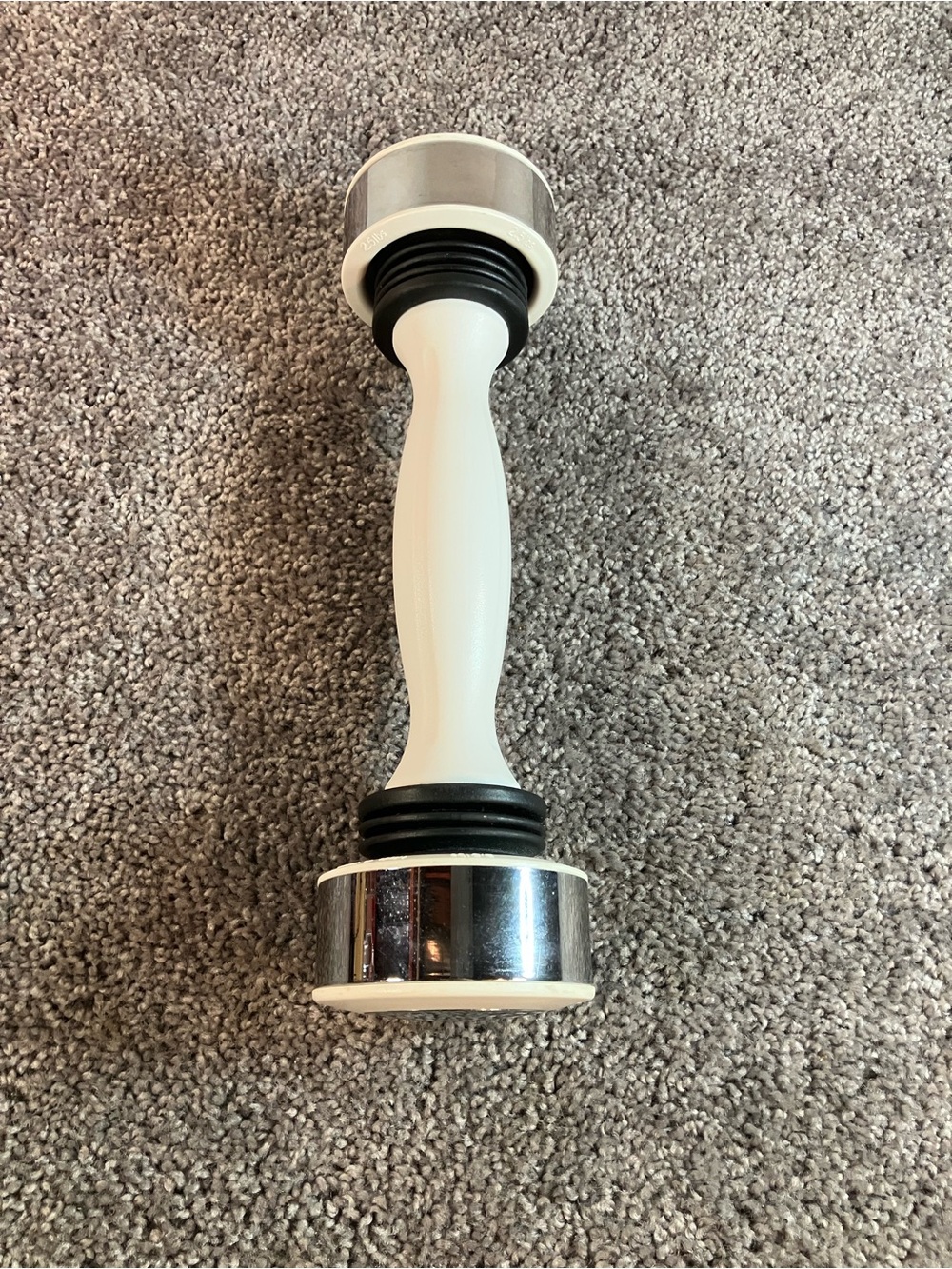 Shake Weight 2.5 Pound Silver White Dumbbell Fitness Home Workout-Good Condition